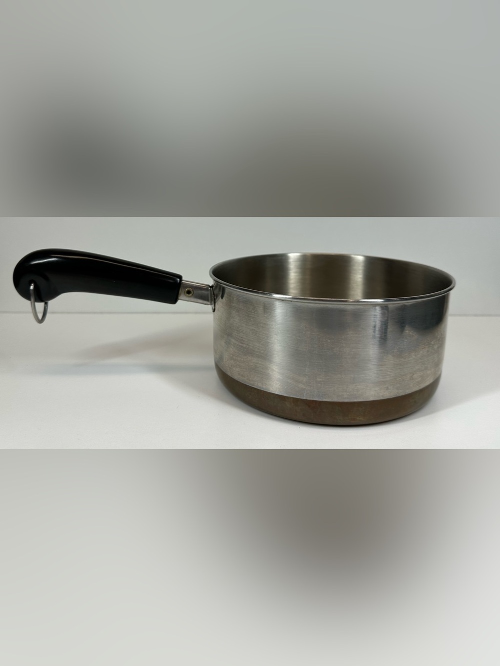 Revere Ware 2 QT Copper Bottom Stainless Steel Sauce Pan Pot No Lid 1801